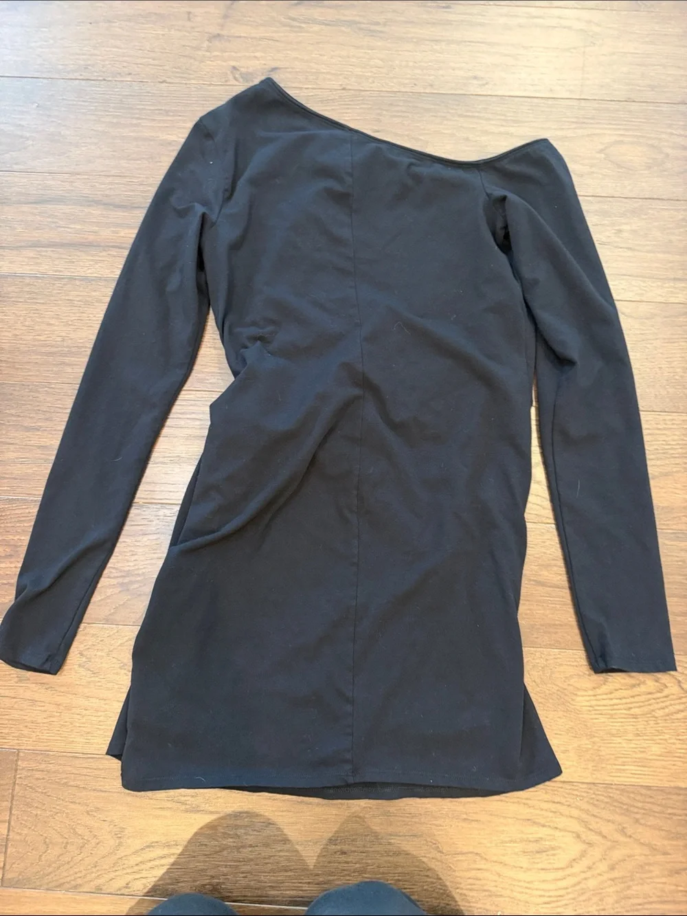 Free People Frankie Off Shoulder Mini Long Sleeve Dress Black Small? - C61-041